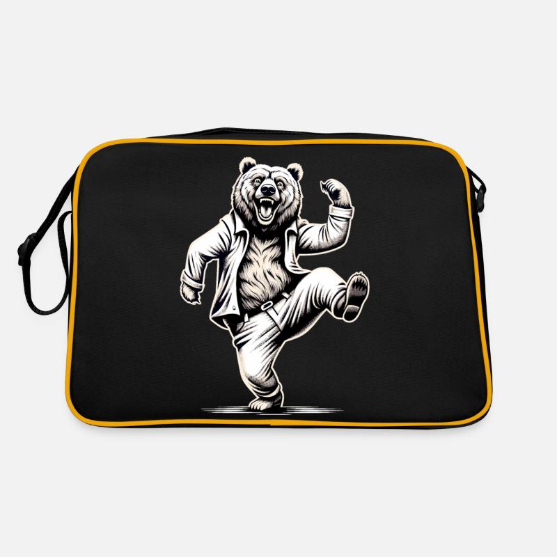Witziger Bär Vater Papa Geschenk Retro Tasche