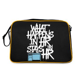 In HR bleibt alles vertraulich - Retro Tasche - Schwarz/Gold - Hinten