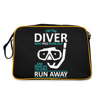 Scuba Diving Funny Scuba Diver - Retro Bag - black/gold - Back