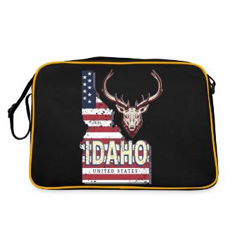 Idaho États-Unis Vintage USA Souvenir - Sac Retro - noir/or - Dos