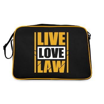 Law students, exam candidates lawyer - Retro Bag - black/gold - Back