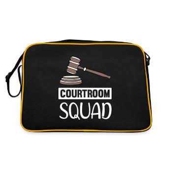 COURTROOM SQUAD Law students, exam candidates - Retro Bag - black/gold - Back