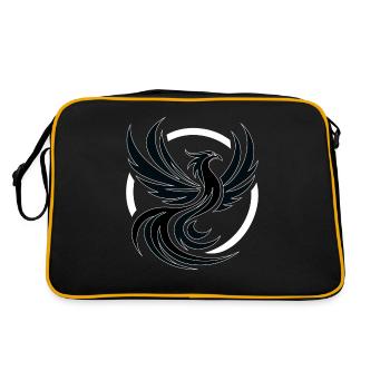 Phoenix schwarz-weiß - Retro Tasche - Schwarz/Gold - Hinten