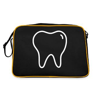 Zahn Zahnpflege - Retro Tasche - Schwarz/Gold - Hinten