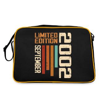 September 2002 Originelle Geschenkidee zum Geburtstag - Retro Tasche - Schwarz/Gold - Hinten