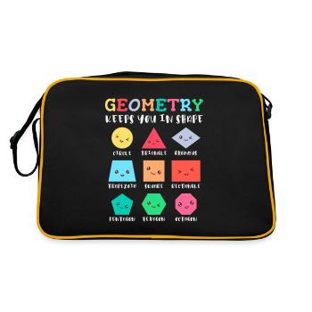 La géométrie vous maintient en forme, les formes géométriques - Sac Retro - noir/or - Dos