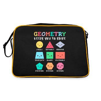 La géométrie vous maintient en forme, les formes géométriques - Sac Retro - noir/or - Dos