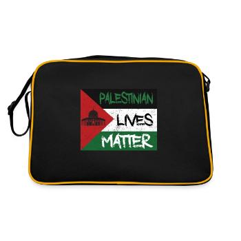 Palestinian Lives Matter Free Palestine Flag Gaza - Sac Retro - noir/or - Dos