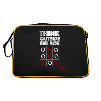 Penser autrement | Tic tac toe, dictons amusants - Sac Retro - noir/or - Dos