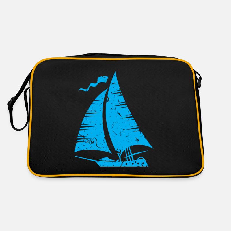 voilier design bleu Sac Retro