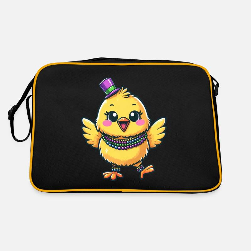 Poulet et poussins de Mardi Gras Sac Retro