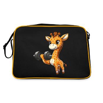 Giraffe Bench Press Workout - Retro Bag - black/gold - Back