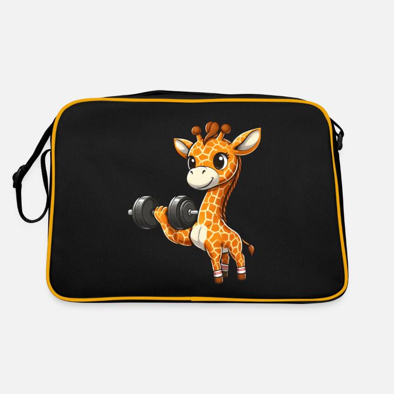 Giraffe Bench Press Workout Retro Bag