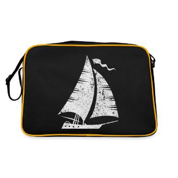 Voilier minimaliste Voilier Voilier Mer - Sac Retro - noir/or - Dos