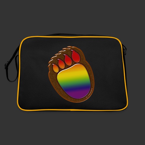 Bear paw with rainbow - Retro Bag
