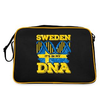 Suède Sverige Vikings flag ADN de Scandinavie - Sac Retro - noir/or - Dos