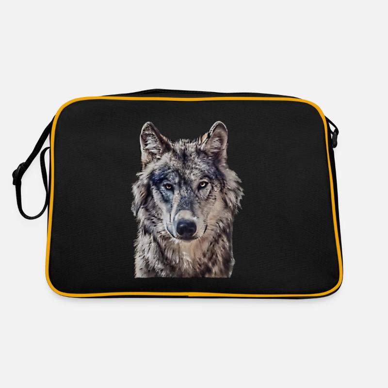 Wolfkopf from the front Retro Bag