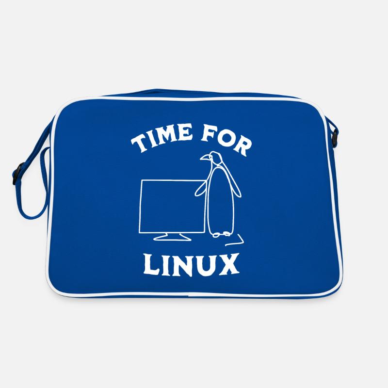 Zeit für Linux und Open-Source-Software Retro Tasche