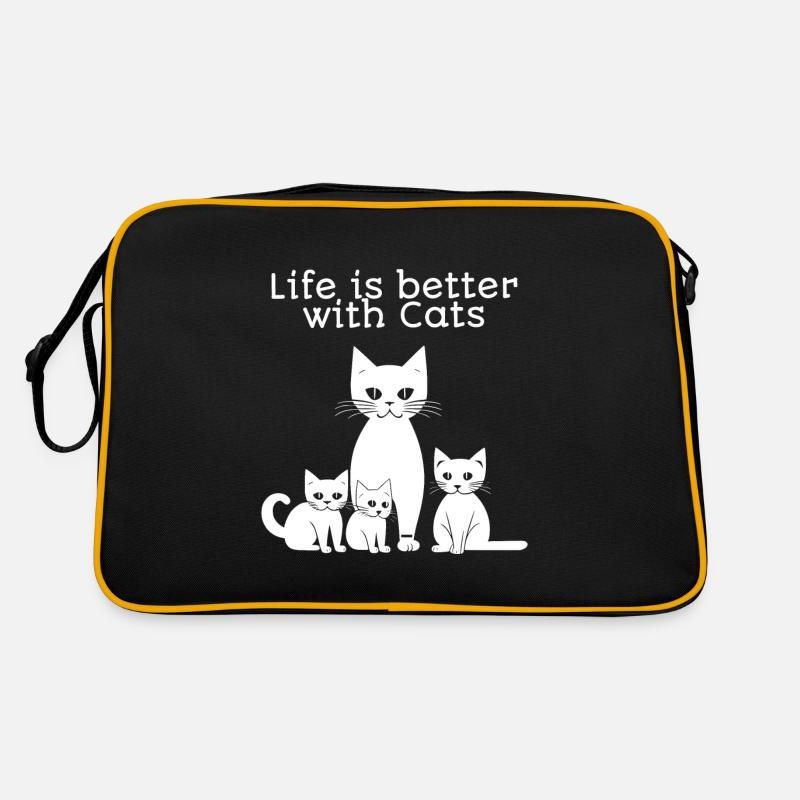 La vie est plus belle avec les chats Sac Retro