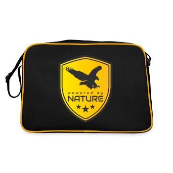POWERED BY NATURE - Retro Bag - black/gold - Back