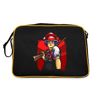 Schwarzwald Bollenhut Black Forest - Retro Tasche - Schwarz/Gold - Hinten