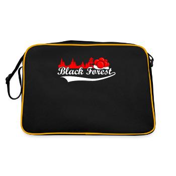Schwarzwald Black Forest - Retro Tasche - Schwarz/Gold - Hinten