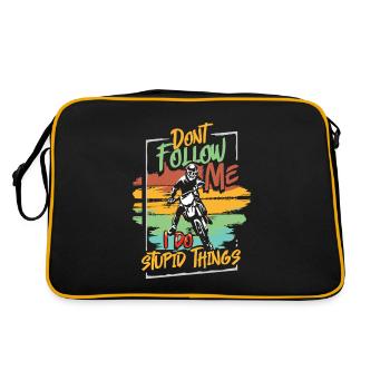Motocross - Retro Tasche - Schwarz/Gold - Hinten