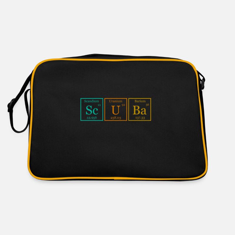 Taucher tauchen - Retro Tasche - Schwarz/Gold