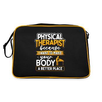 Physical therapist - Retro Bag - black/gold - Back