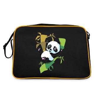 Panda - Sac Retro - noir/or - Dos