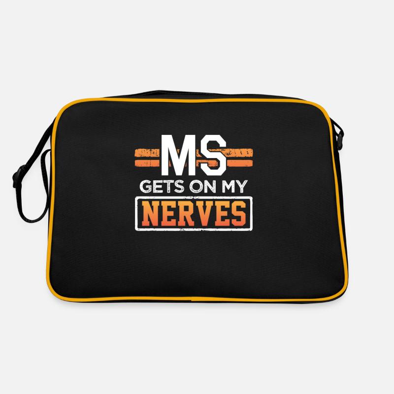 MS Gets on my nerves Multiple Sclerosis Awareness Retro Bag