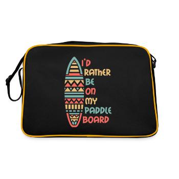 SUP Stand up paddle board - Sac Retro - noir/or - Dos