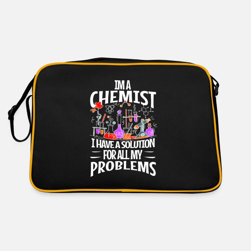 Science science periodic table - Retro Tasche - Schwarz/Gold