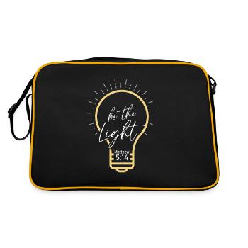 Christian Shirts Be The Light Matthew 514 - Sac Retro - noir/or - Dos