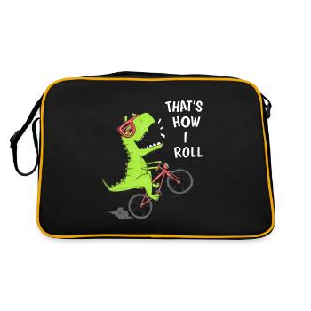 Funny MTB tee - Retro Bag - black/gold - Back