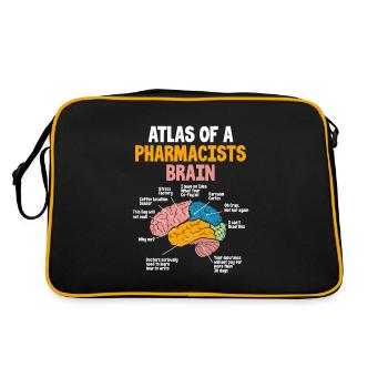 Pharmacists brain Pharmacy Technician Stud - Retro Bag - black/gold - Back