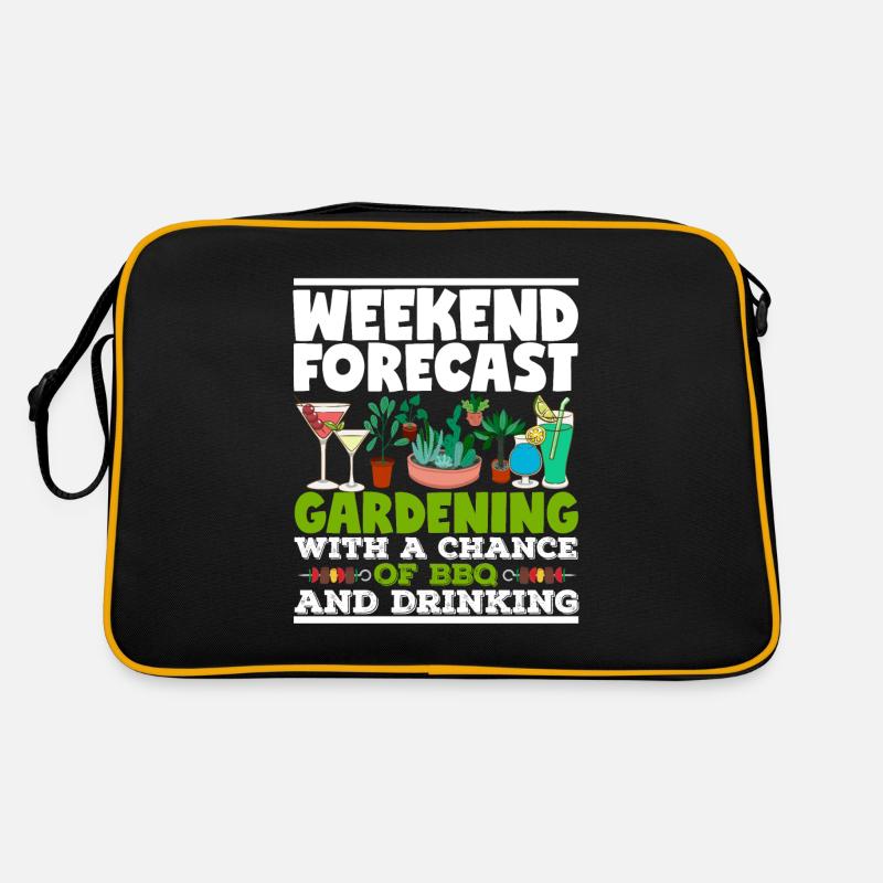 Weekend Forecast Gardening BBQ Gärtner Retro Tasche