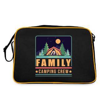 Camper Outdoor Tent Family Camping - Retro Tasche - Schwarz/Gold - Hinten