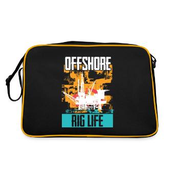 Oilfield Worker Drilling Roughneck - Sac Retro - noir/or - Dos