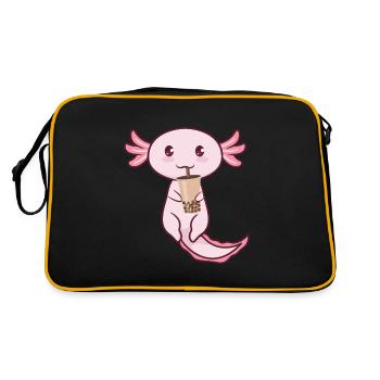 Axolots Lover Pet Animal Axolotl - Retro Bag - black/gold - Back