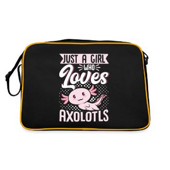 Just A Girl Who Loves Axolotls - Retro Bag - black/gold - Back
