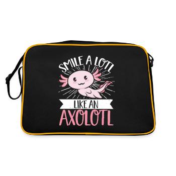 Smile A Lotl Like An Axolotl - Retro Bag - black/gold - Back