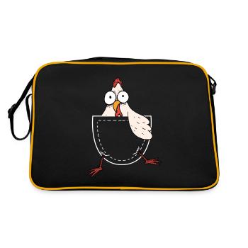 Drôle d’agriculteur Animal De compagnie Pocket Hen - Sac Retro - noir/or - Dos