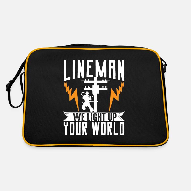 Electrical Lineman We Light Up Retro Tasche