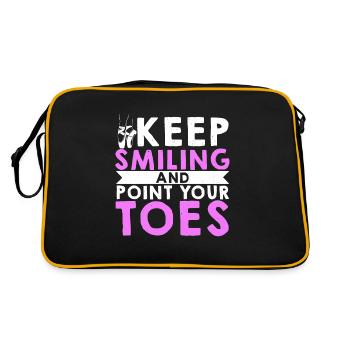 Ballet Dance Keep Smiling And - Retro Tasche - Schwarz/Gold - Hinten
