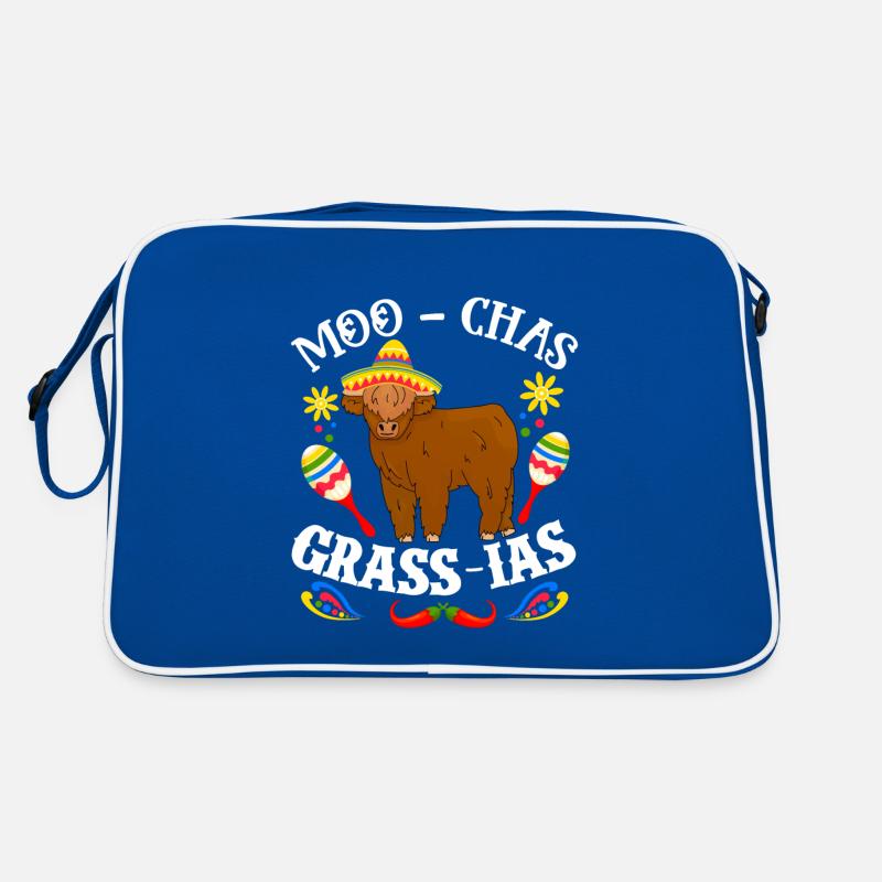 Scottish Highland Cattle Cow Retro Tasche