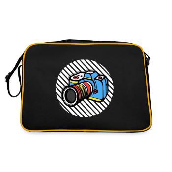 Photography Camera Lens Retro - Retro Tasche - Schwarz/Gold - Hinten