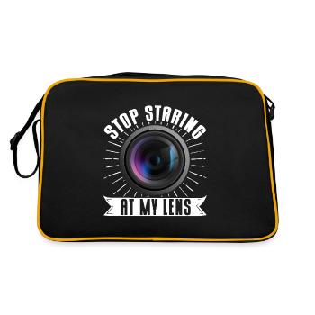 Photography Camera Lens Stop - Retro Tasche - Schwarz/Gold - Hinten