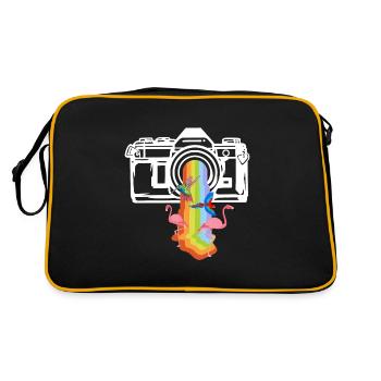 Photography Camera Lens Rainbow - Retro Tasche - Schwarz/Gold - Hinten