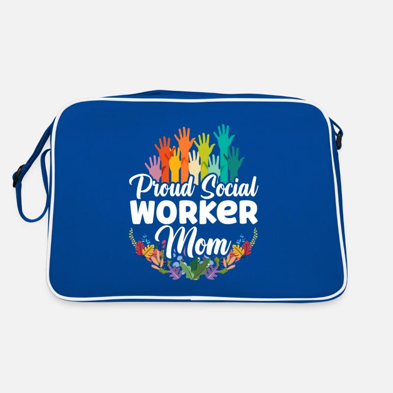 School Social Work Month Hands Retro Tasche